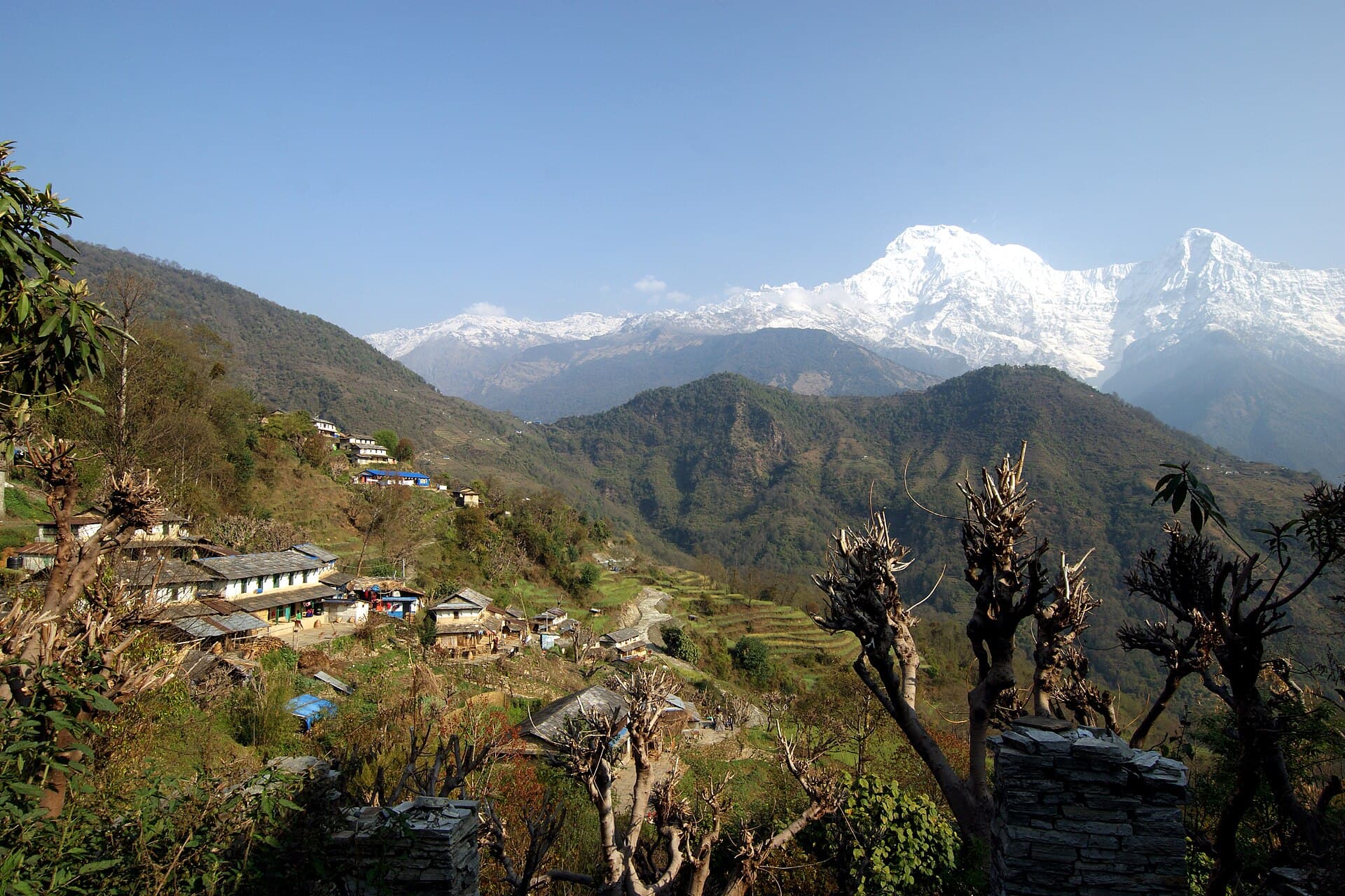 Ghandruk village below Annapurna South, Nepal